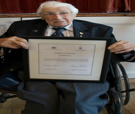  Civic Award for 100-year-old Cowfold War Hero and Olympian 